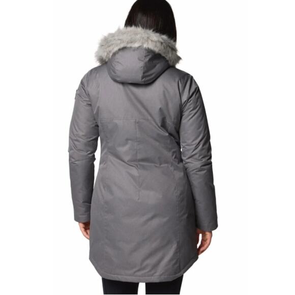 Columbia Women's Gray Suttle Mountain Long Insulated Jacket Size S - Picture 2 of 11